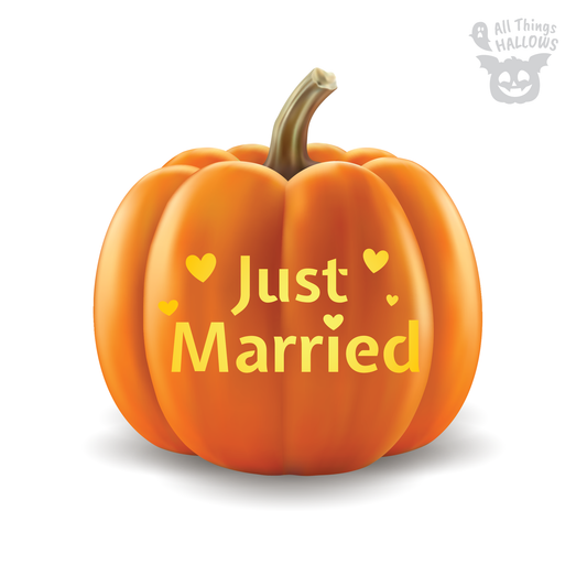 Just Married Pumpkin Stencil