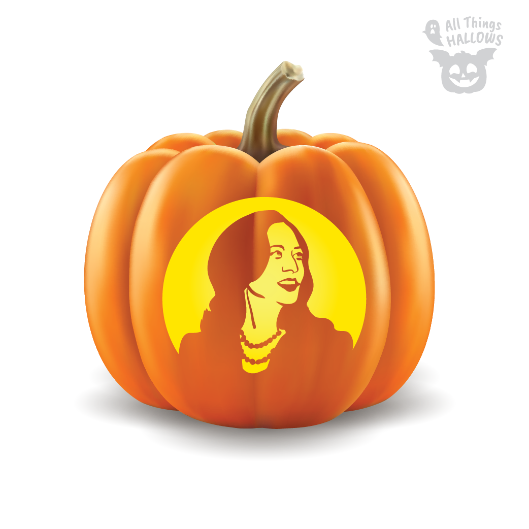 Kamala Harris Pumpkin Stencil