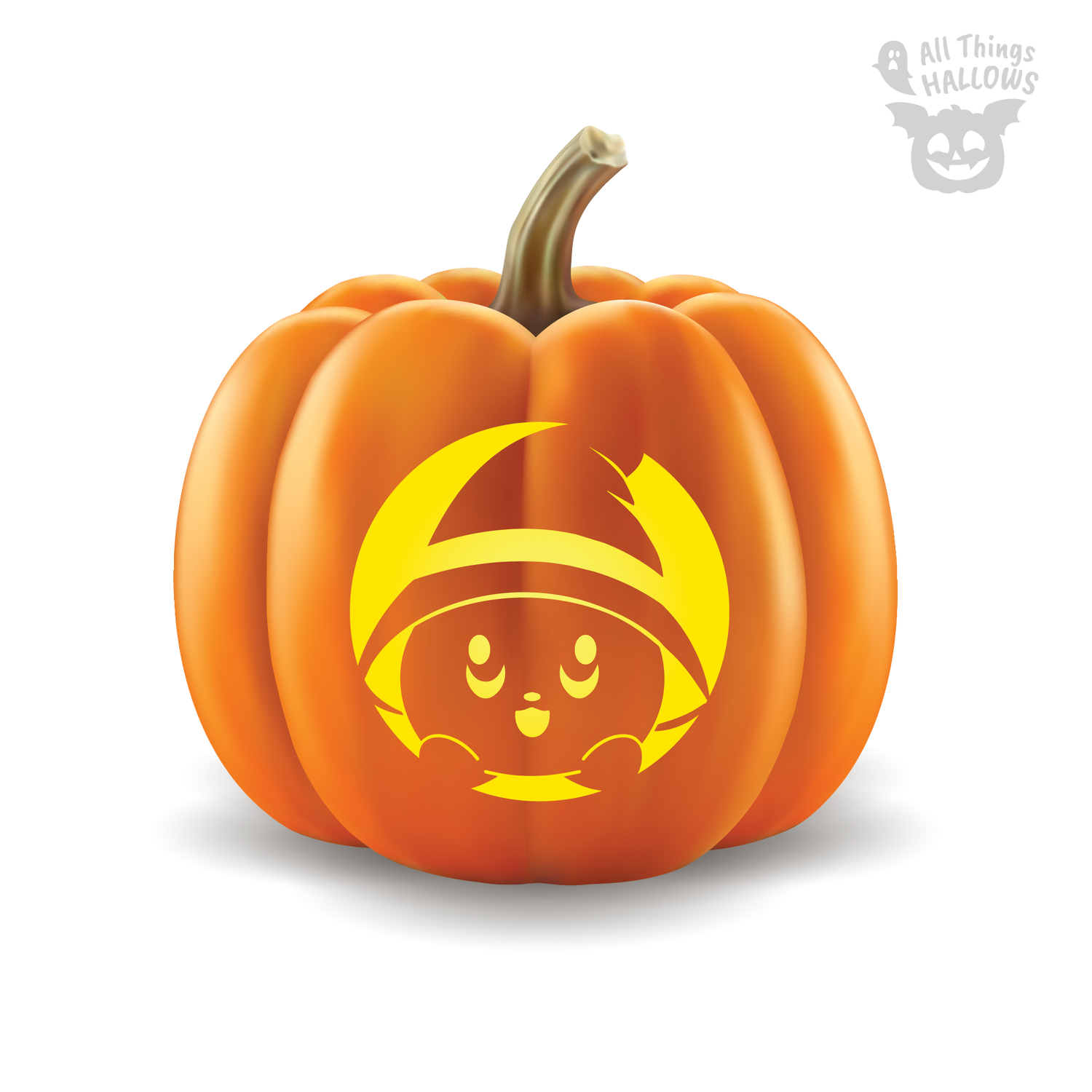 Kirby Pumpkin Stencil