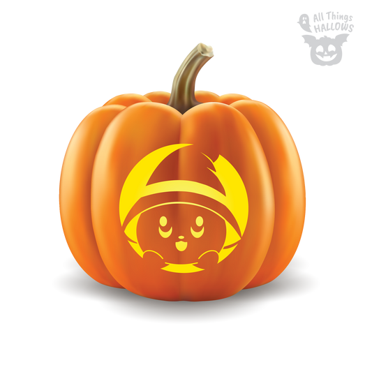 Kirby Pumpkin Stencil