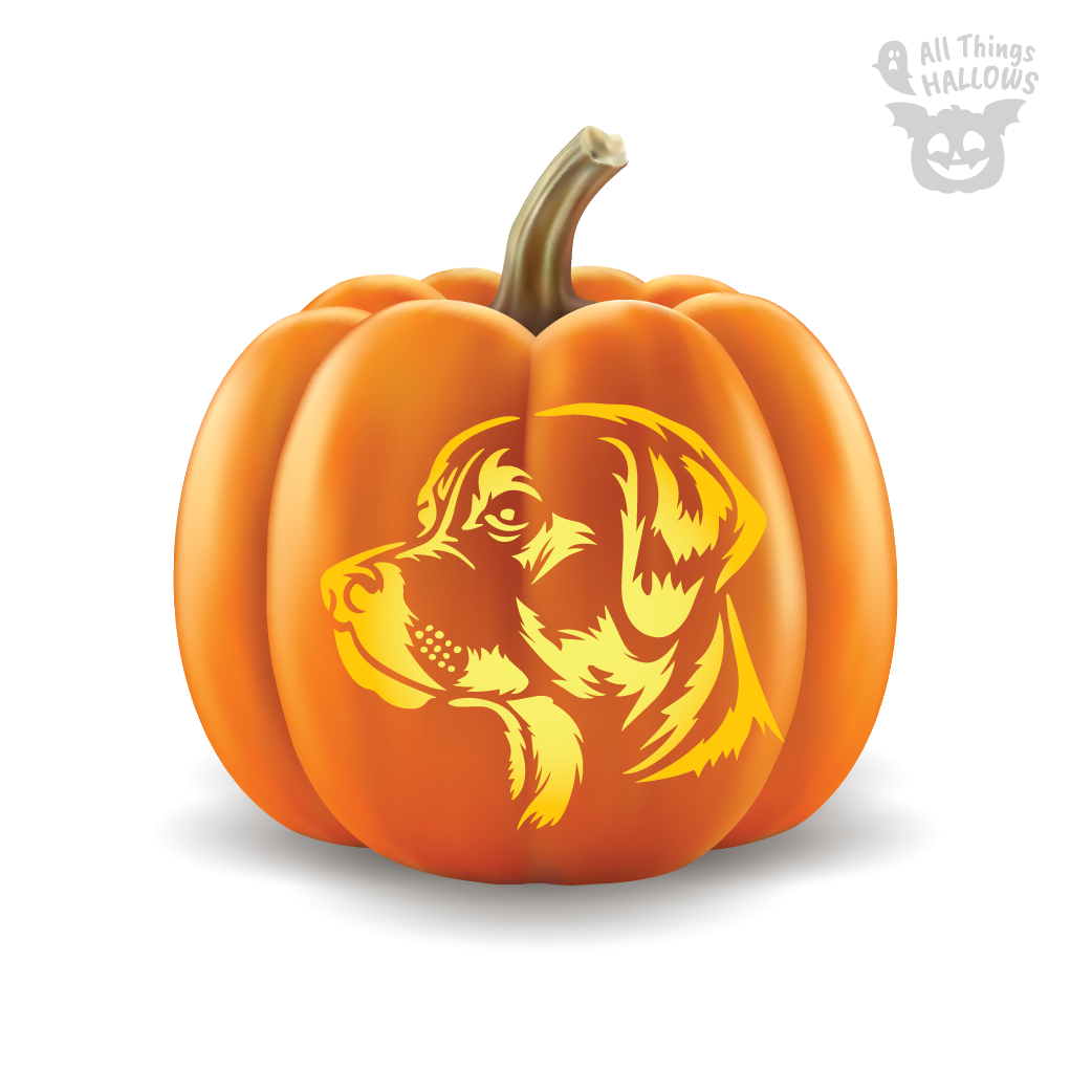 Lab Pumpkin Labrador Pumpkin Stencil - Allthingshallows.com – AllThingsHallows
