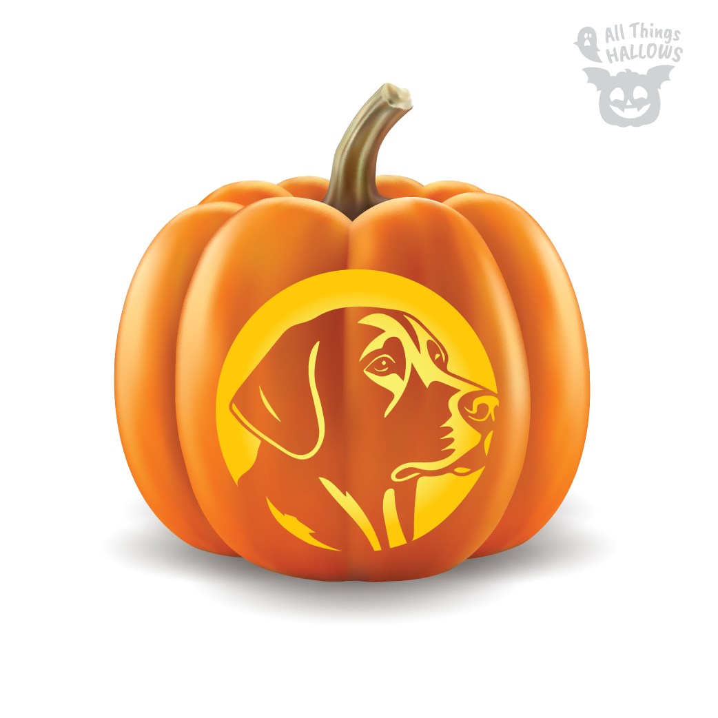 Labrador Pumpkin Stencil