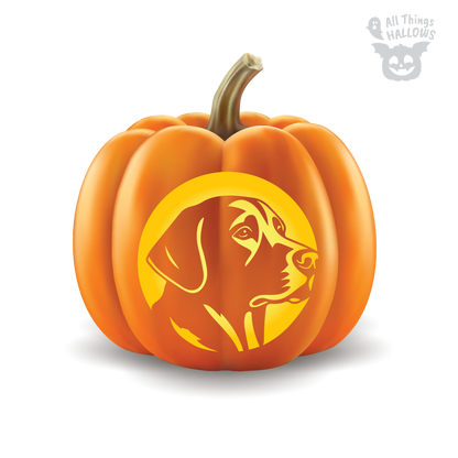 Labrador Pumpkin Stencil