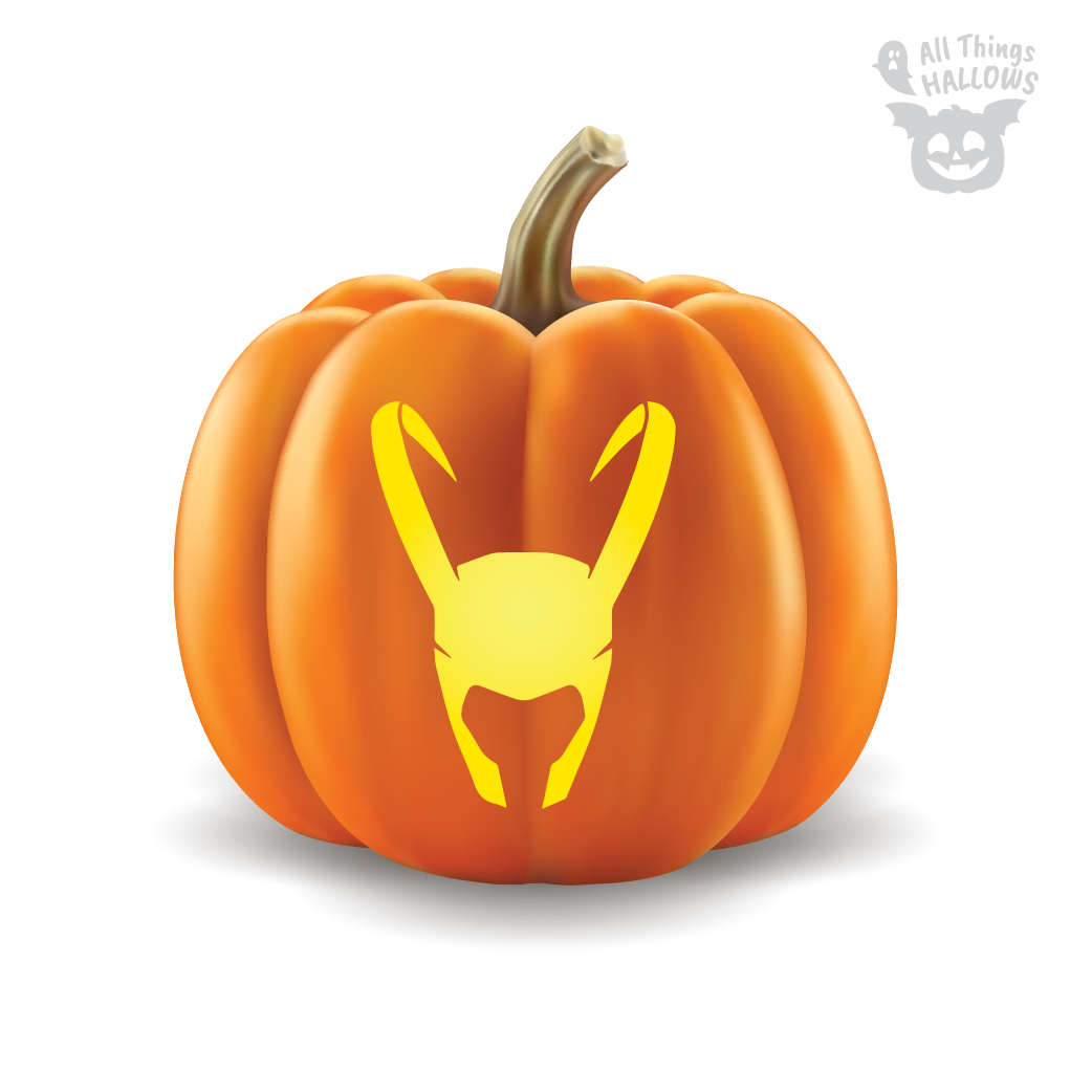 Loki Pumpkin Stencil