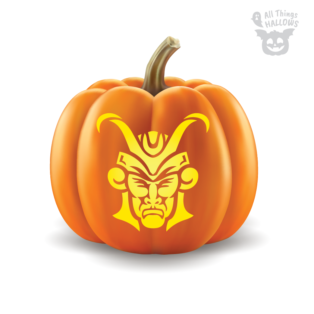 Loki Pumpkin Stencil