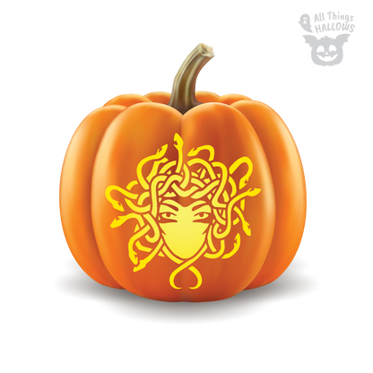 Medusa Pumpkin Stencil