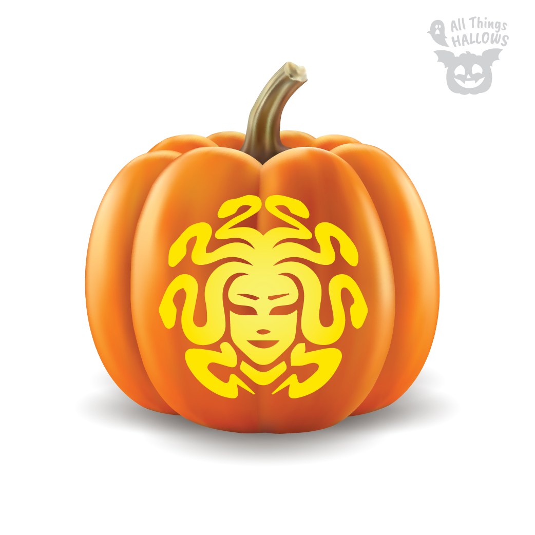 Medusa Pumpkin Stencil