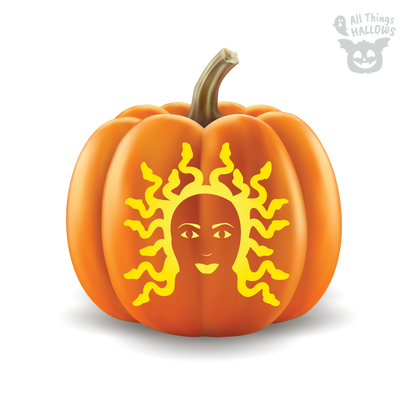 Medusa Pumpkin Stencil