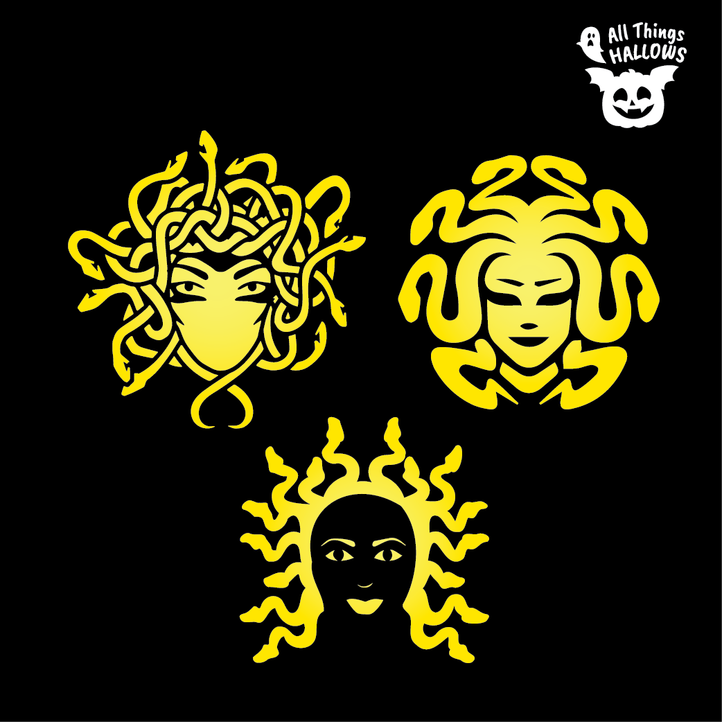 Medusa Pumpkin Stencil