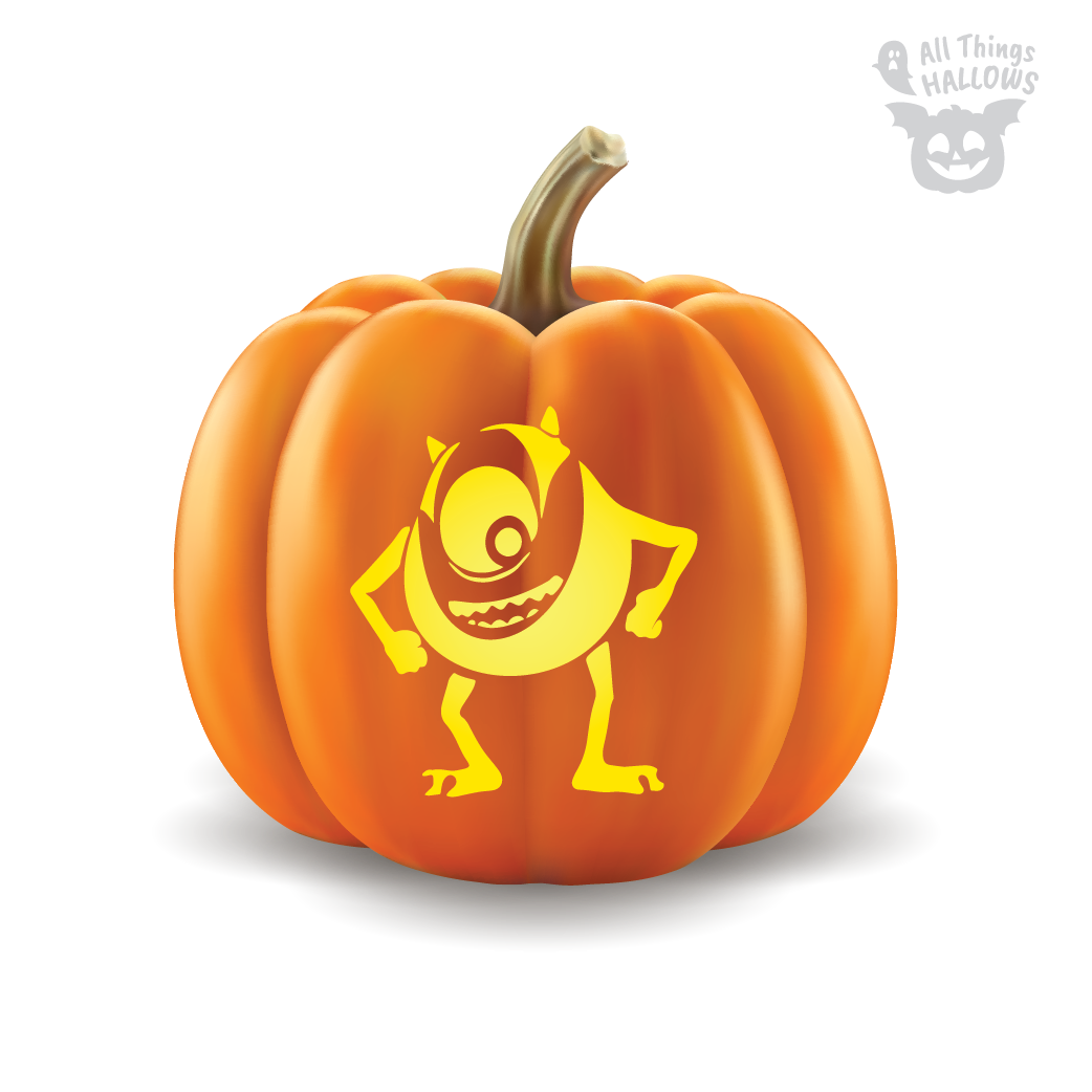 Mike Wazowski Pumpkin Stencil Allthingshallows