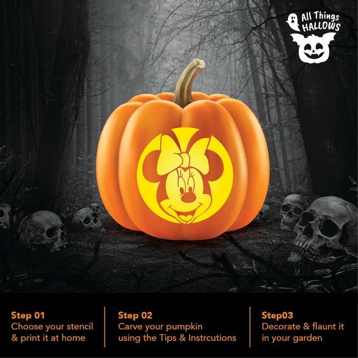 Minnie Mouse Pumpkin Stencil AllThingsHallows