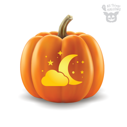 Moon Pumpkin Stencil