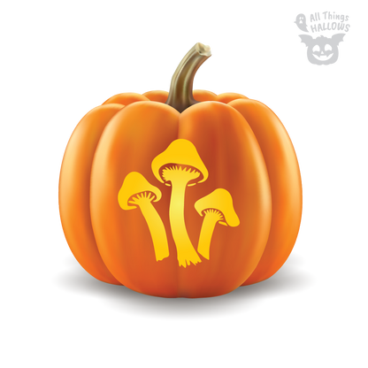 Mushroom Pumpkin Stencil