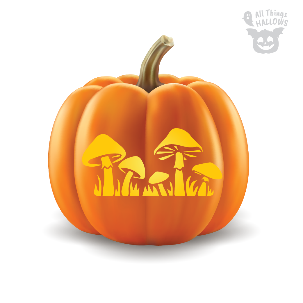 Mushroom Pumpkin Stencil