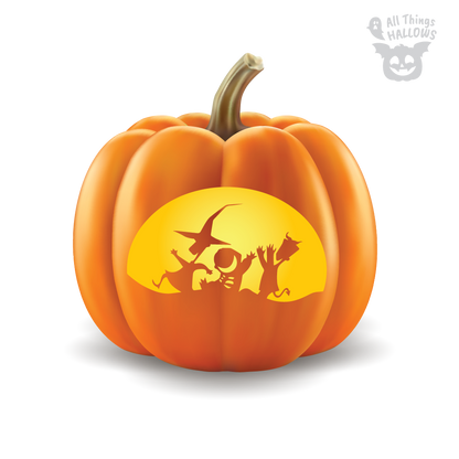 Lock Shock and Barrel Pumpkin Stencil