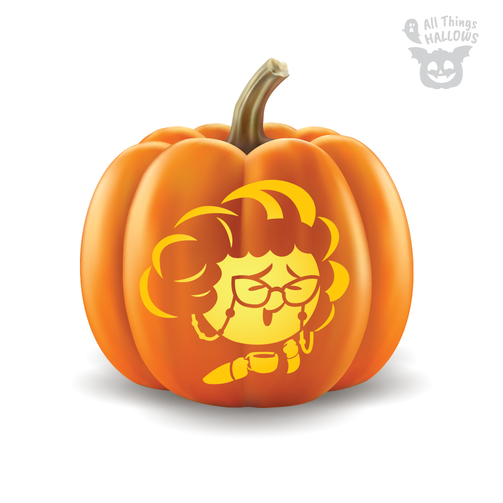 Inside Out 2: Nostalgia Pumpkin Stencil