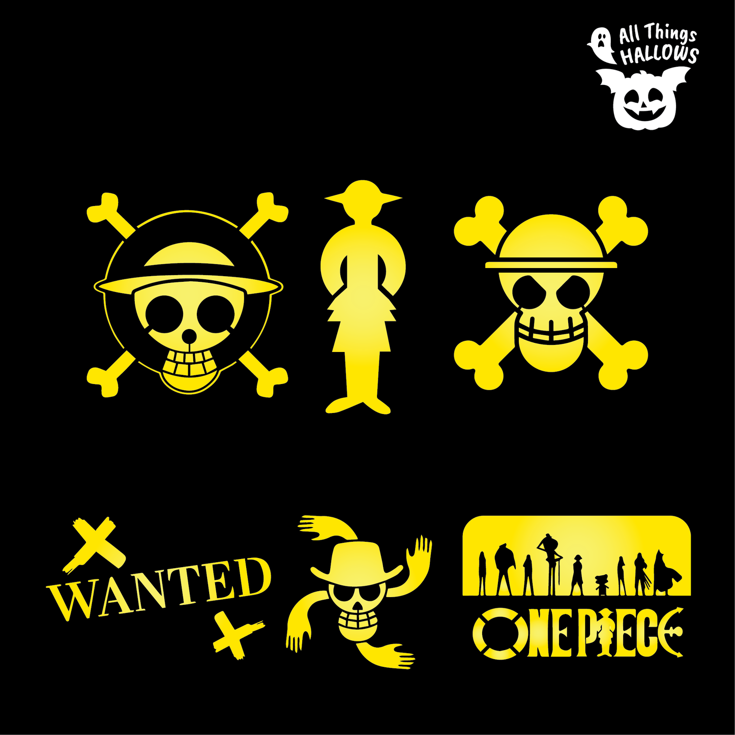 One Piece Pumpkin Stencil