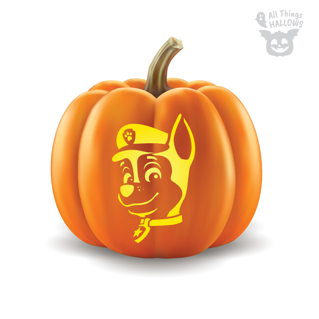 Paw Patrol Pumpkin Stencil