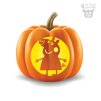 Peppa Pig Pumpkin Stencil