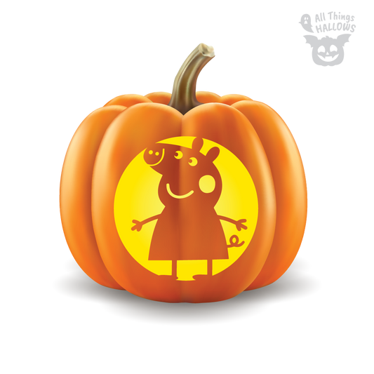 Peppa Pig Pumpkin Stencil