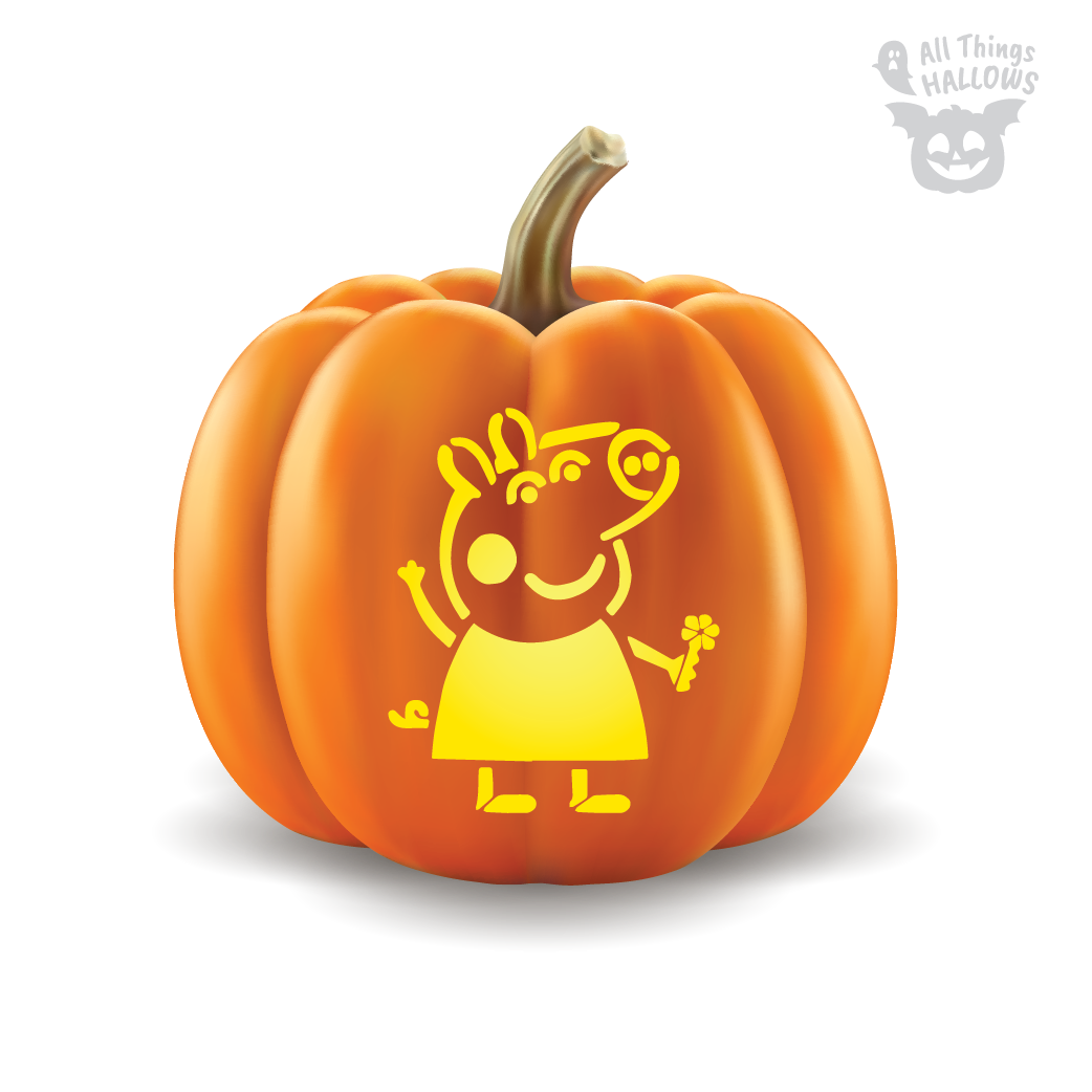 Peppa Pig Pumpkin Stencil