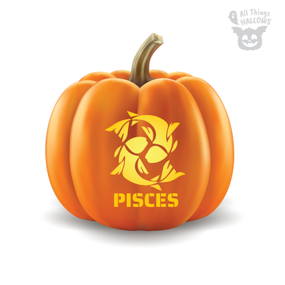 Pisces Pumpkin Stencil