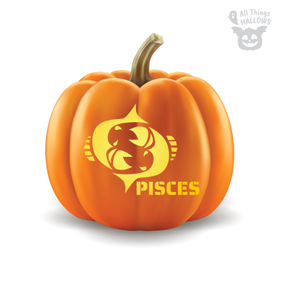 Pisces Pumpkin Stencil