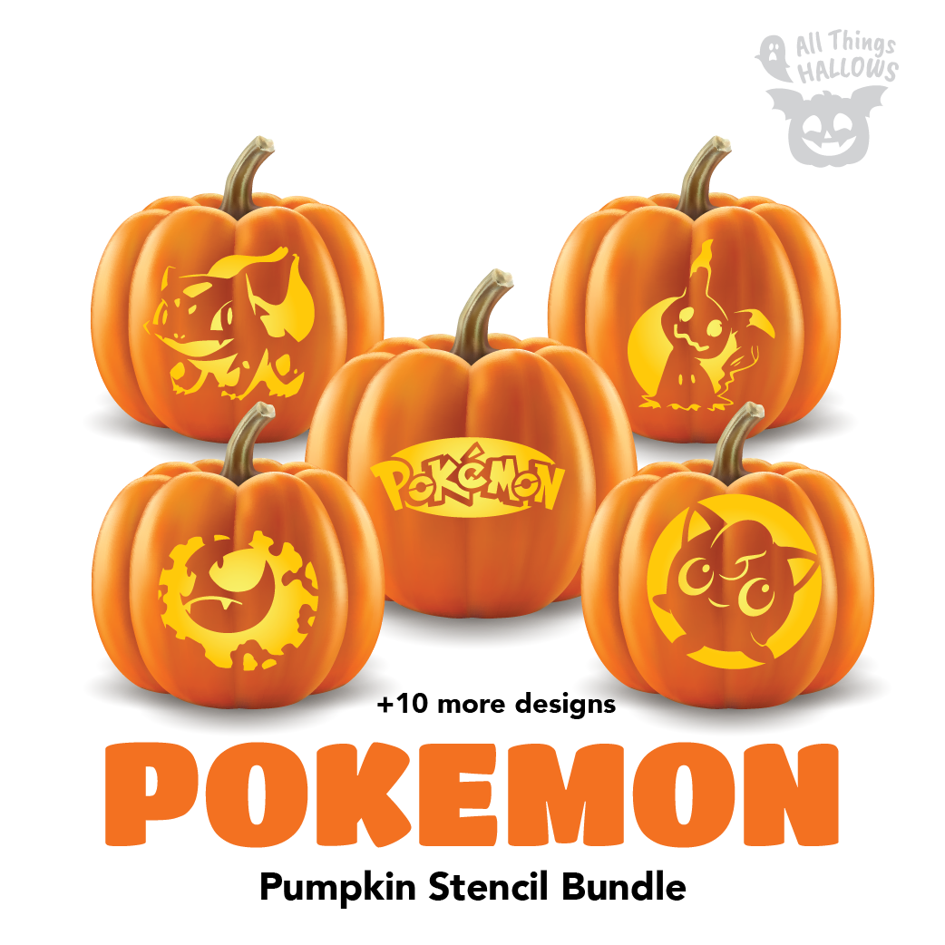 Pokemon Pumpkin Stencil Bundle