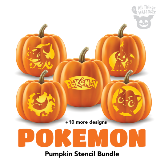 Pokemon Pumpkin Stencil Bundle