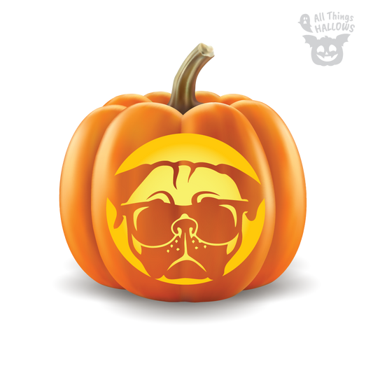 Pug Pumpkin Stencil