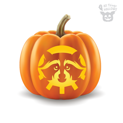 Raccoon Pumpkin Stencil