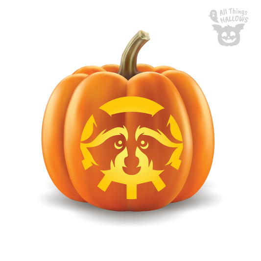 Raccoon Pumpkin Stencil