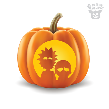 Rick and Morty Pumpkin Stencil