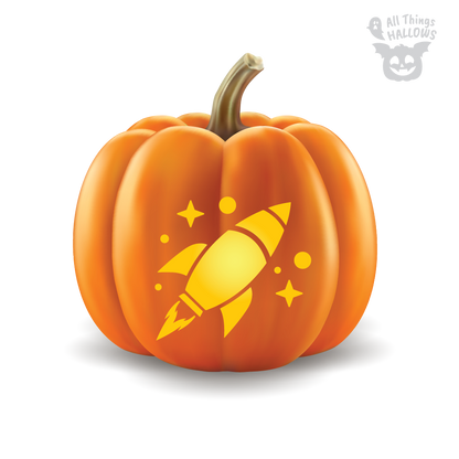 Rocket Pumpkin Stencil