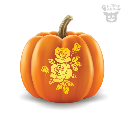 Rose Pumpkin Stencil