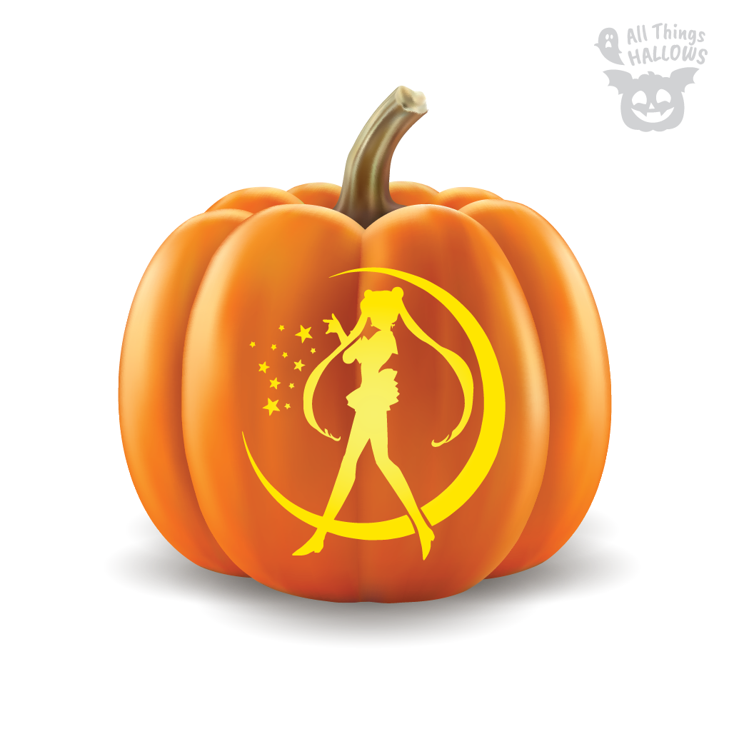 Sailor Moon Pumpkin Stencil