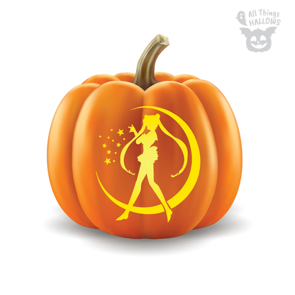 Sailor Moon Pumpkin Stencil