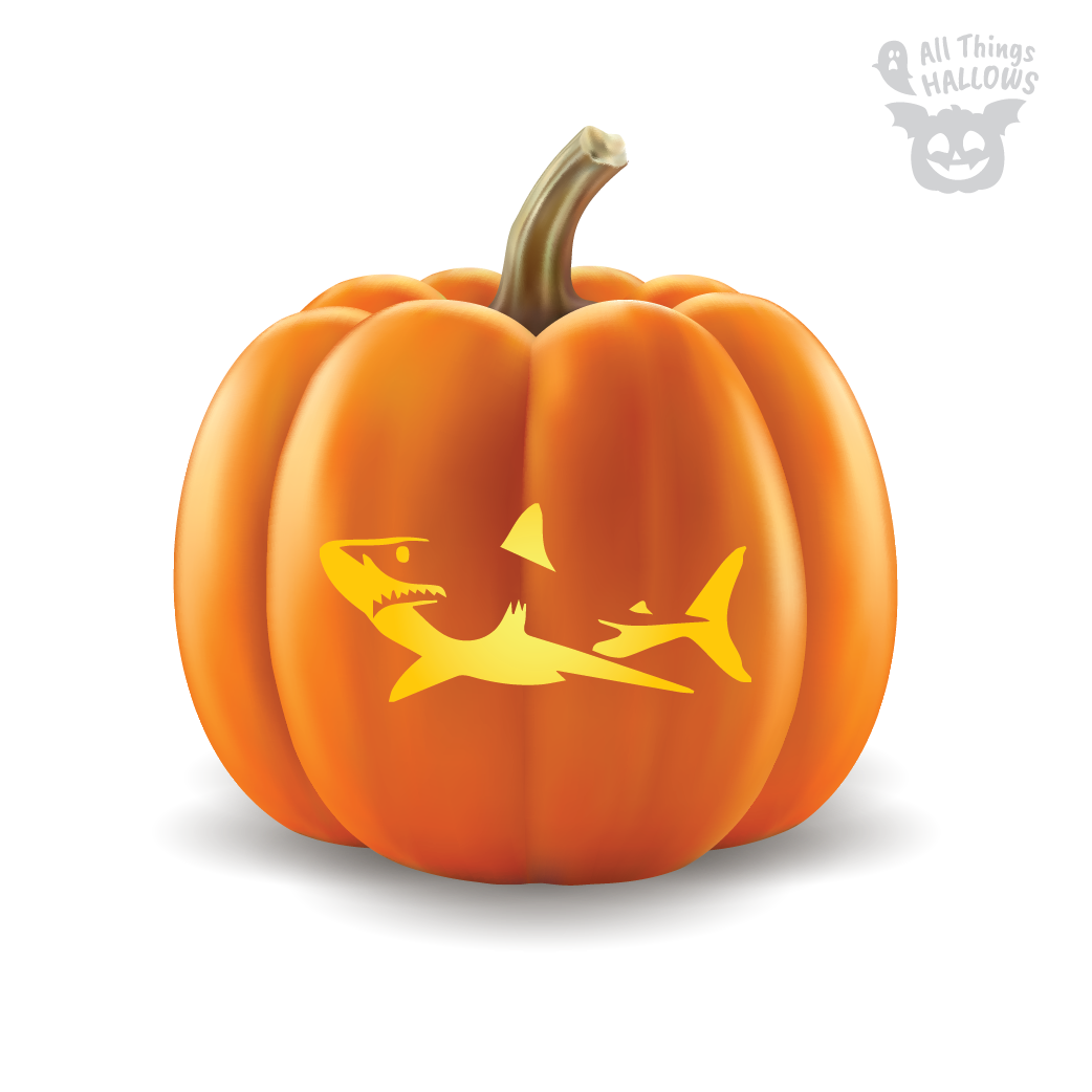 Shark Pumpkin Stencil