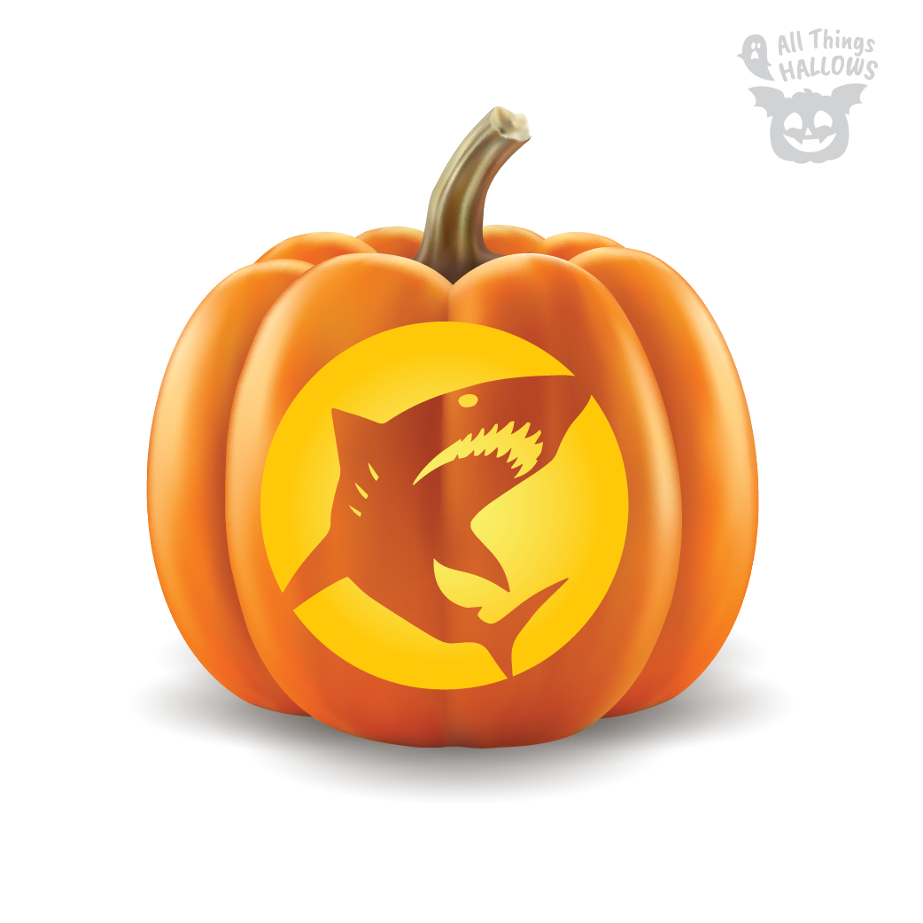 Shark Pumpkin Stencil