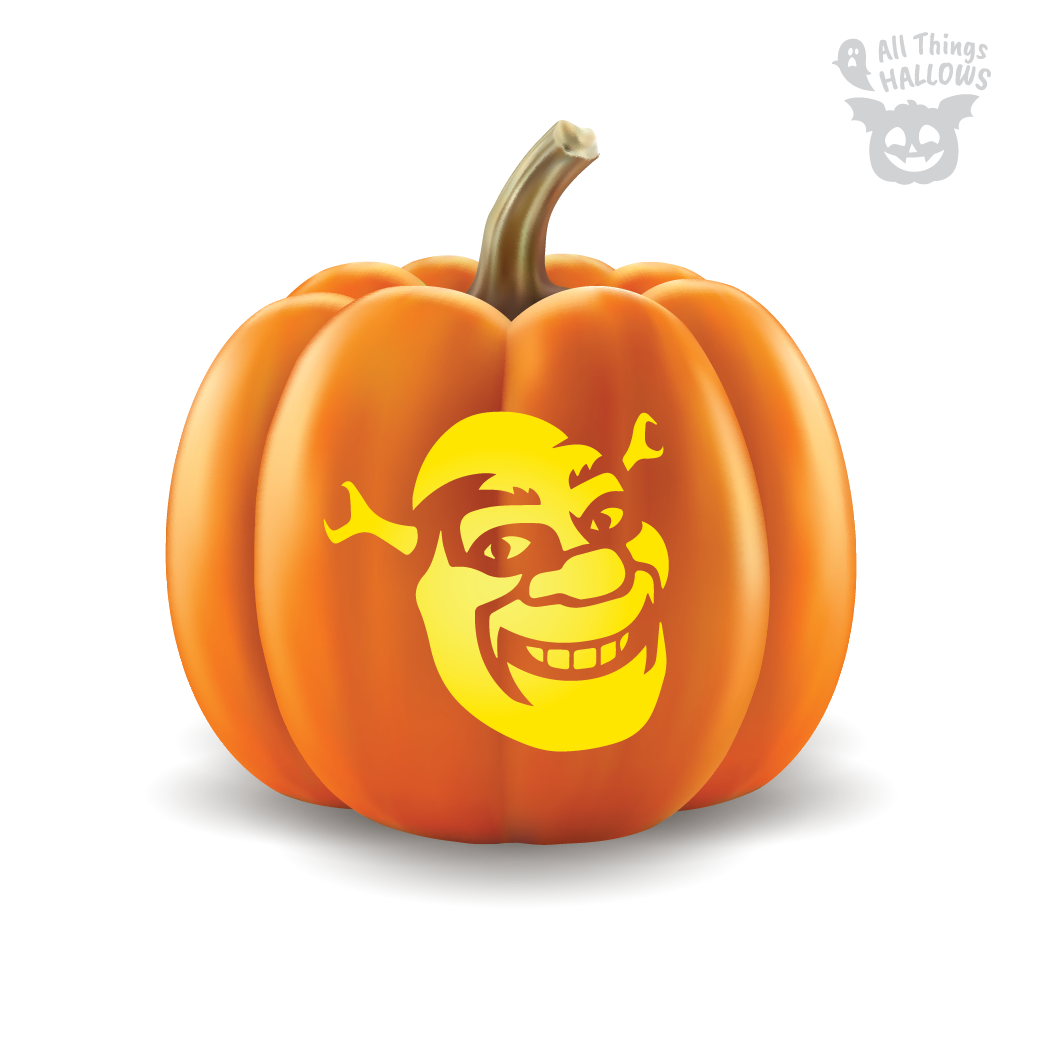 Shrek Pumpkin Stencil - Allthingshallows.com – AllThingsHallows