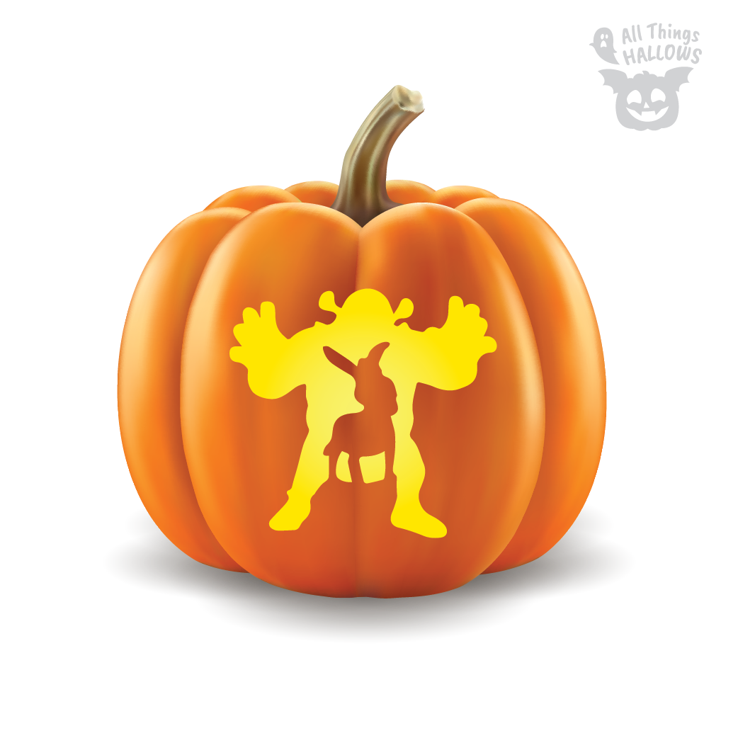 Shrek Pumpkin Stencil