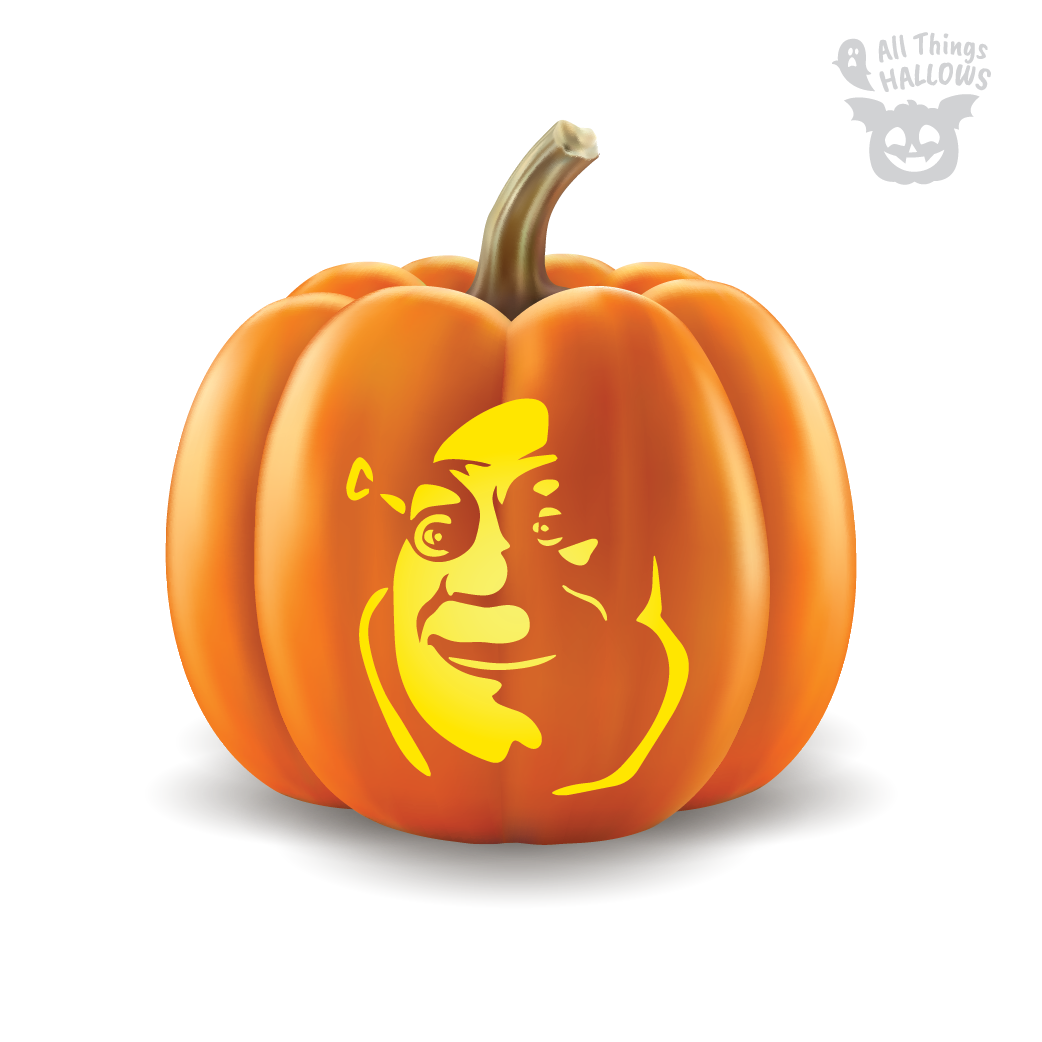 Shrek Pumpkin Stencil