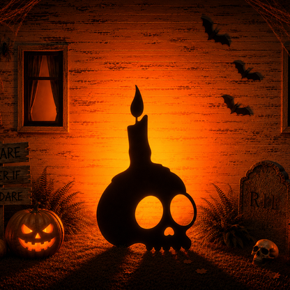 Skull Candle Yard Stencil