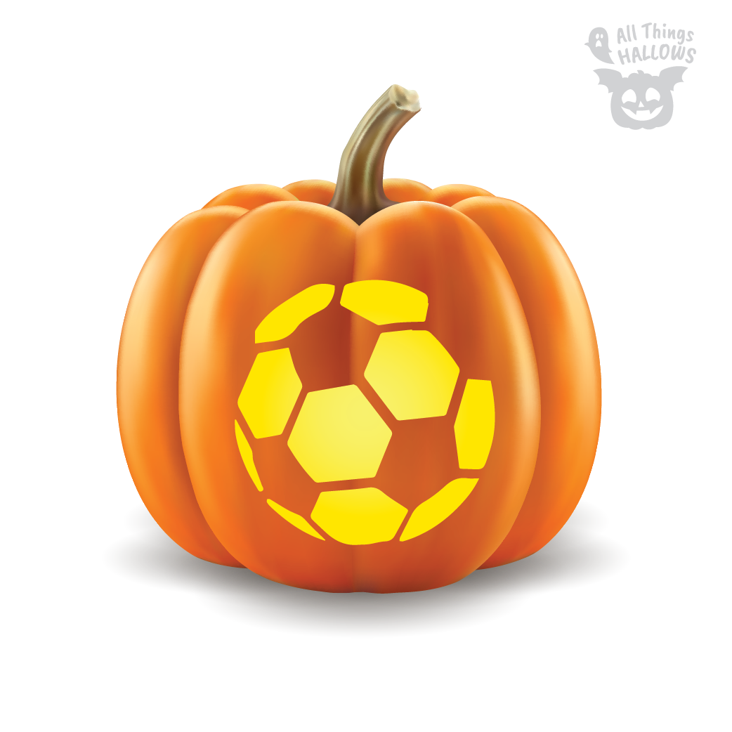 Soccer Ball Pumpkin Stencil