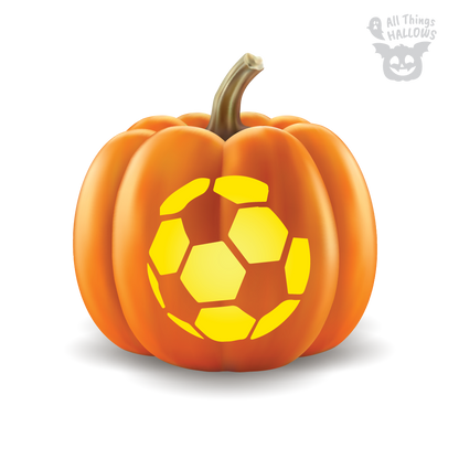 Soccer Ball Pumpkin Stencil