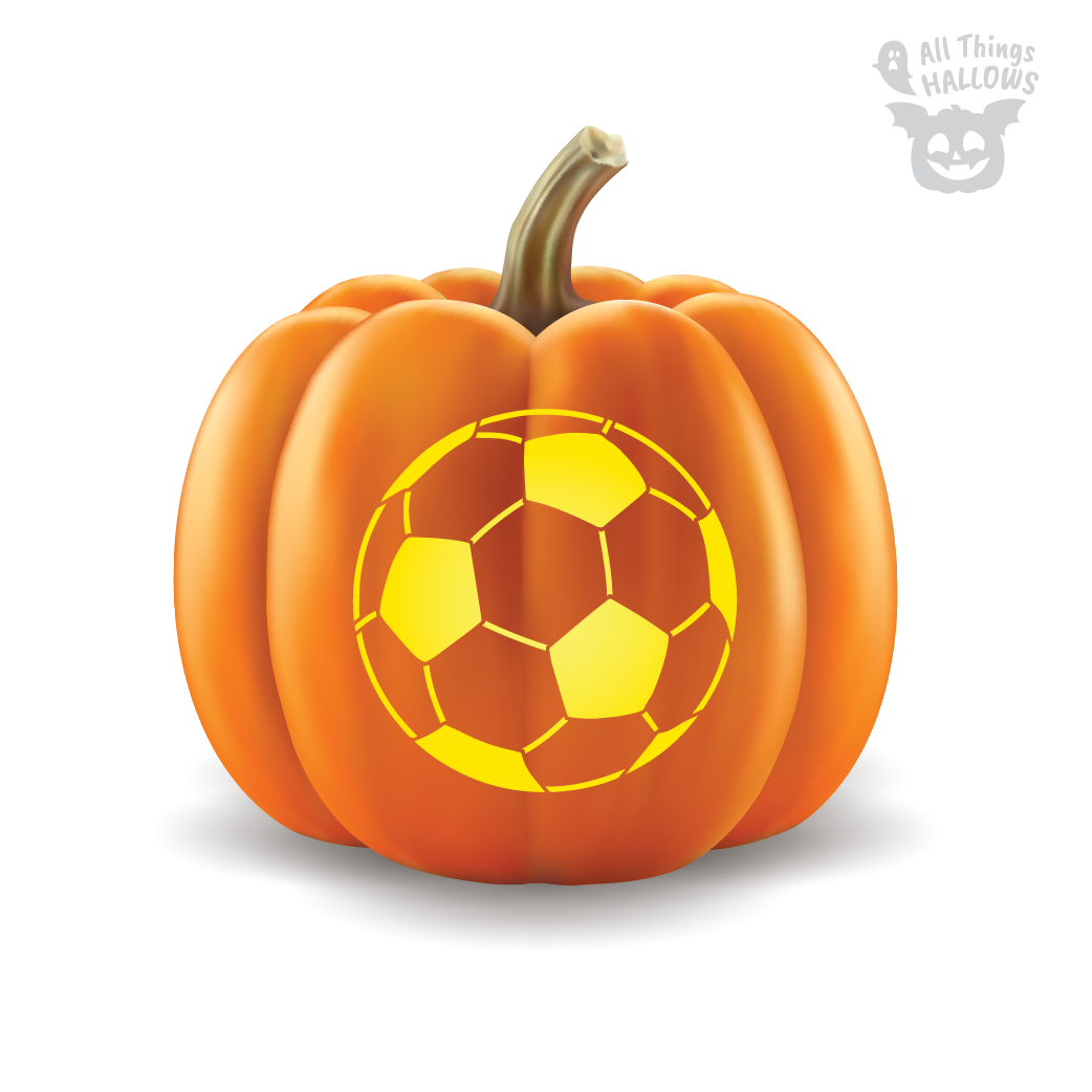 Soccer Ball Pumpkin Stencil