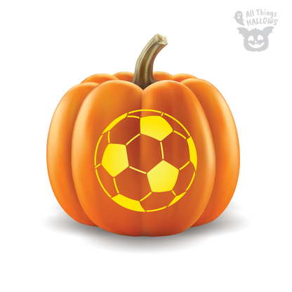 Soccer Ball Pumpkin Stencil