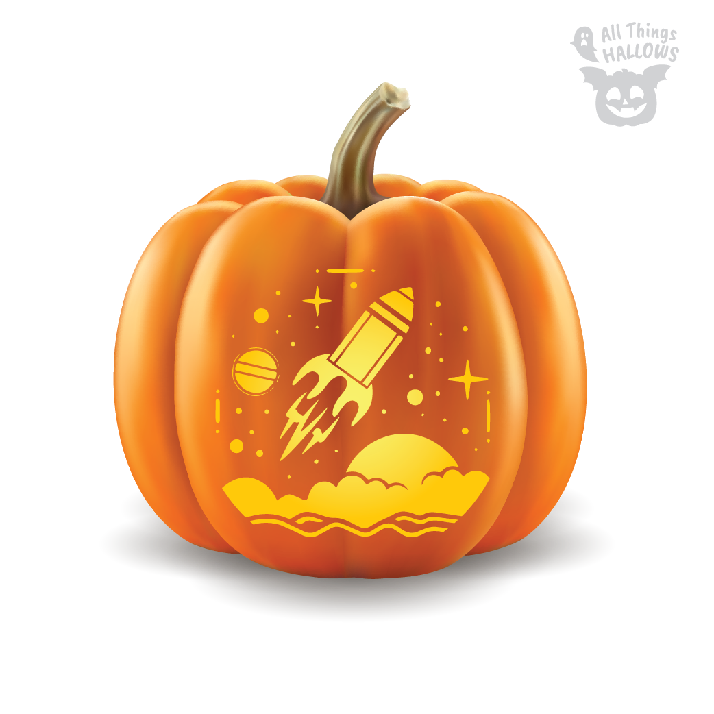 Space Pumpkin Stencil