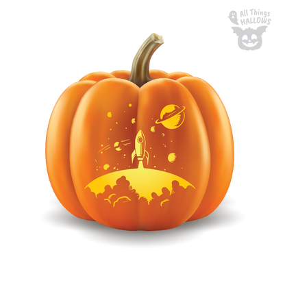 Space Pumpkin Stencil