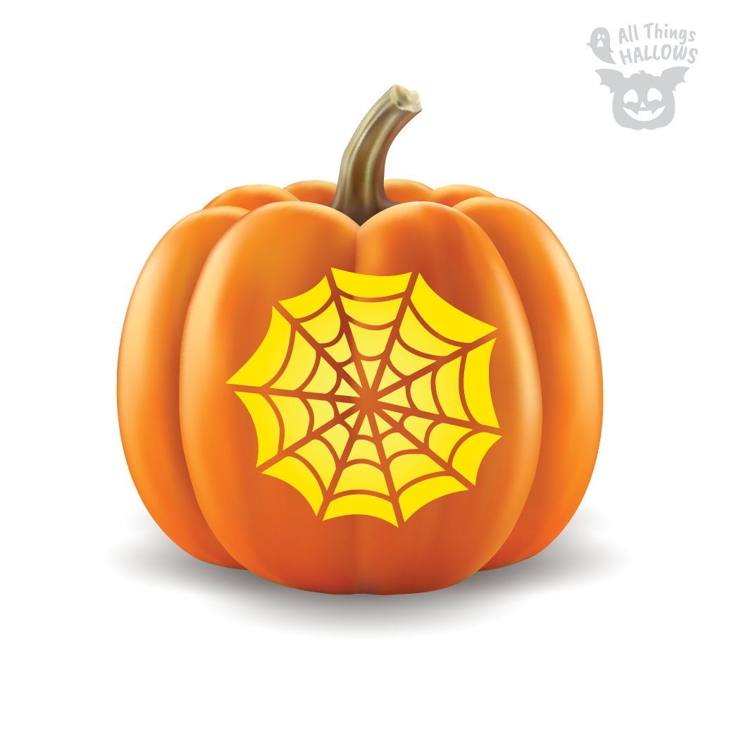 Spider Web Pumpkin Stencil